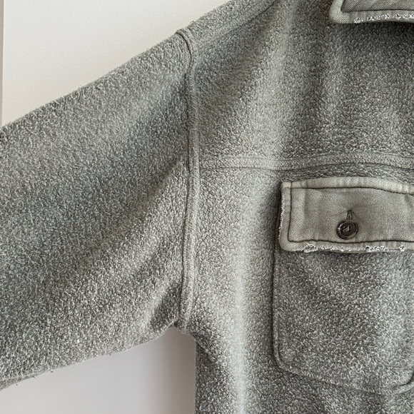 We The Free Ruby Oversized Shirt Jacket, Size XS, Olive Green - Picture 9 of 16